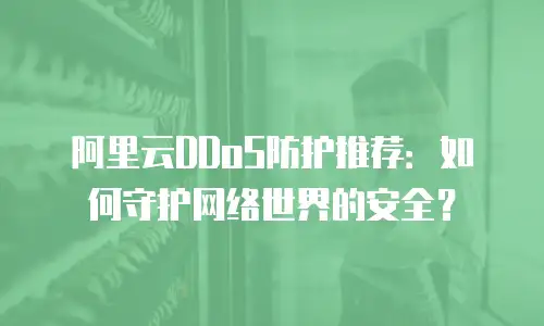 阿里云DDoS防护推荐：如何守护网络世界的安全？
