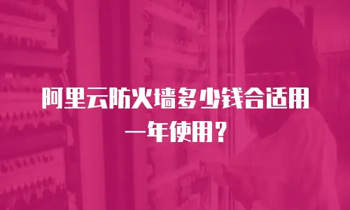 阿里云防火墙多少钱合适用一年使用？