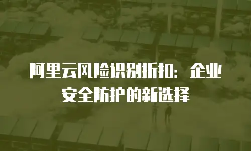 阿里云风险识别折扣：企业安全防护的新选择