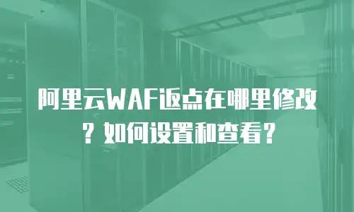 阿里云WAF返点在哪里修改？如何设置和查看？