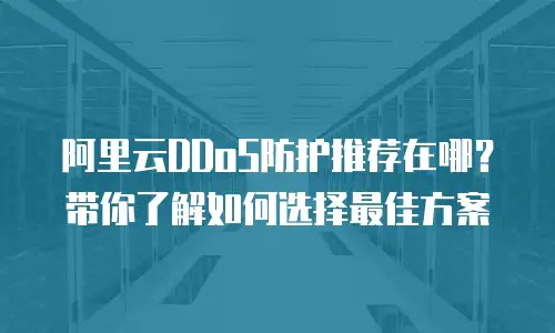 阿里云DDoS防护推荐在哪？带你了解如何选择最佳方案