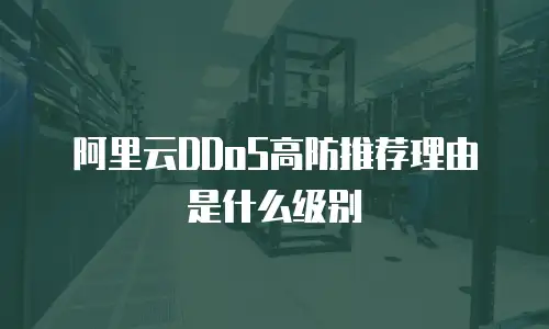 阿里云DDoS高防推荐理由是什么级别