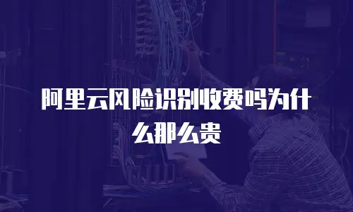 阿里云风险识别收费吗为什么那么贵