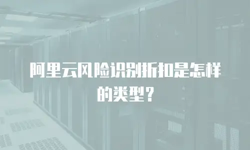 阿里云风险识别折扣是怎样的类型？
