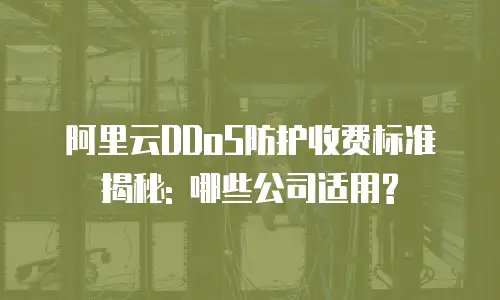 阿里云DDoS防护收费标准揭秘: 哪些公司适用?
