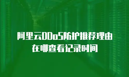 阿里云DDoS防护推荐理由在哪查看记录时间
