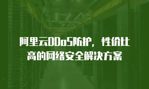 阿里云DDoS防护，性价比高的网络安全解决方案