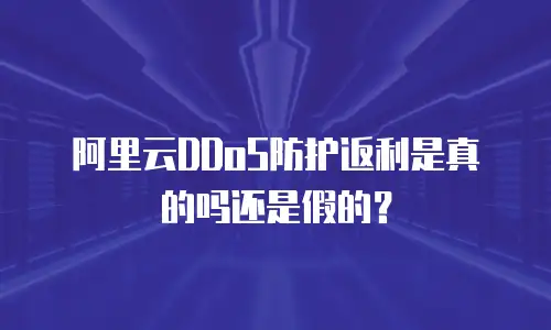 阿里云DDoS防护返利是真的吗还是假的？