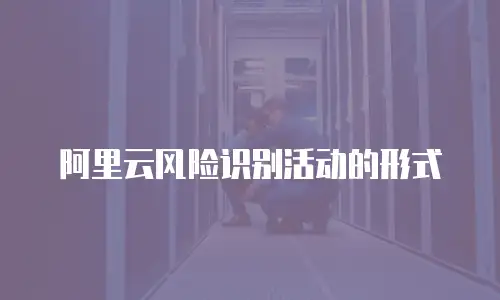 阿里云风险识别活动的形式