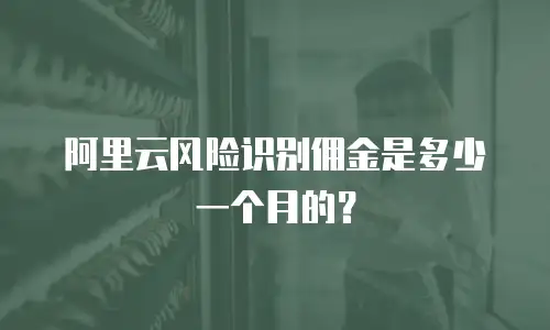 阿里云风险识别佣金是多少一个月的？