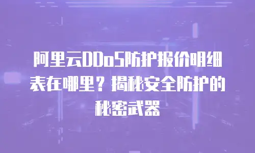 阿里云DDoS防护报价明细表在哪里？揭秘安全防护的秘密武器