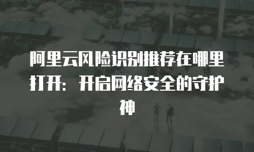 阿里云风险识别推荐在哪里打开：开启网络安全的守护神