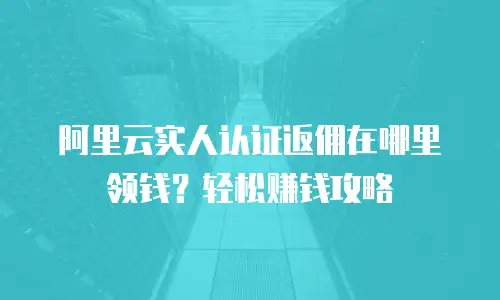 阿里云实人认证返佣在哪里领钱？轻松赚钱攻略