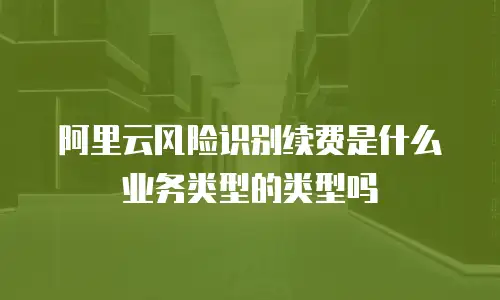 阿里云风险识别续费是什么业务类型的类型吗