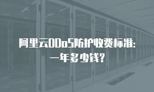 阿里云DDoS防护收费标准：一年多少钱？