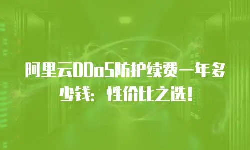 阿里云DDoS防护续费一年多少钱：性价比之选！