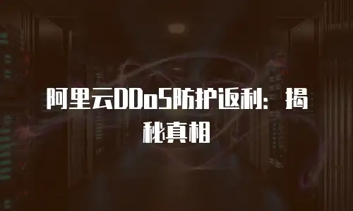 阿里云DDoS防护返利：揭秘真相