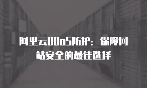 阿里云DDoS防护：保障网站安全的最佳选择
