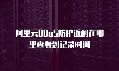 阿里云DDoS防护返利在哪里查看到记录时间