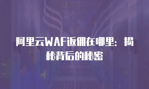 阿里云WAF返佣在哪里：揭秘背后的秘密