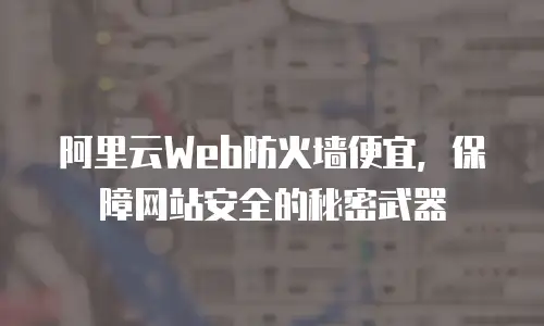 阿里云Web防火墙便宜，保障网站安全的秘密武器