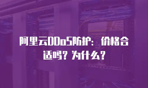 阿里云DDoS防护：价格合适吗？为什么？