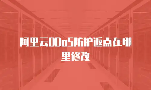 阿里云ddos防护返点在哪里,阿里云ddos防护返点在哪里修改