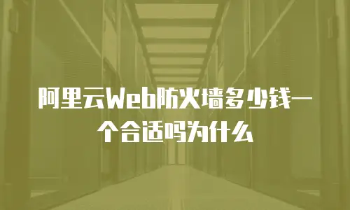 阿里云Web防火墙多少钱一个合适吗为什么