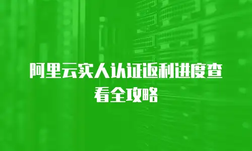 阿里云实人认证返利进度查看全攻略