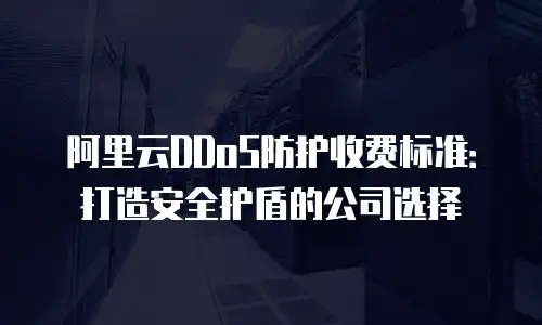 阿里云DDoS防护收费标准：打造安全护盾的公司选择