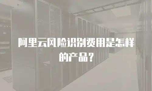 阿里云风险识别费用是怎样的产品？