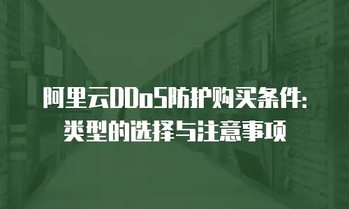 阿里云DDoS防护购买条件：类型的选择与注意事项