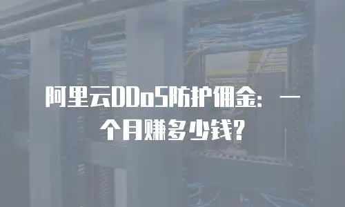 阿里云DDoS防护佣金：一个月赚多少钱？
