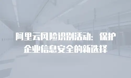 阿里云风险识别活动：保护企业信息安全的新选择
