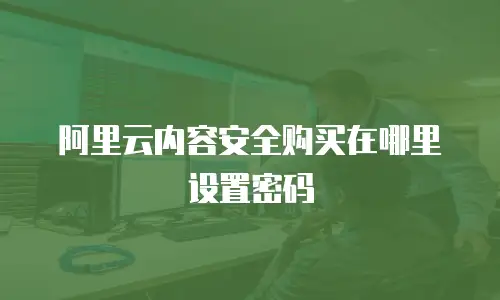 阿里云内容安全购买在哪里设置密码