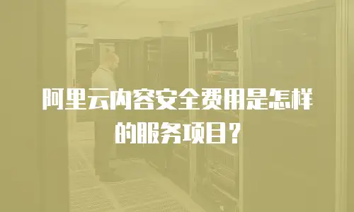 阿里云内容安全费用是怎样的服务项目？