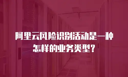 阿里云风险识别活动是一种怎样的业务类型？