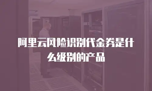 阿里云风险识别代金券是什么级别的产品