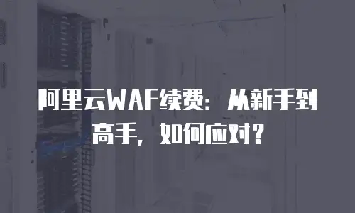 阿里云WAF续费：从新手到高手，如何应对？