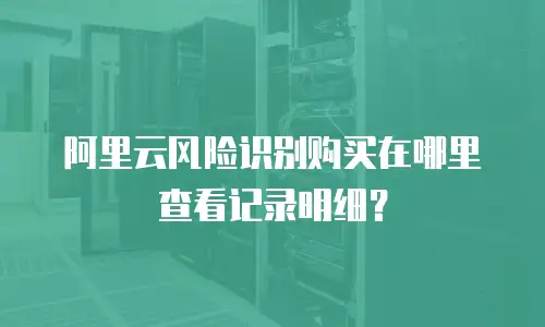 阿里云风险识别购买在哪里查看记录明细？