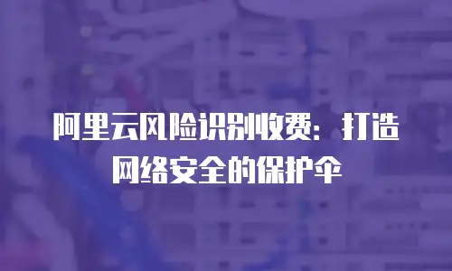 阿里云风险识别收费：打造网络安全的保护伞