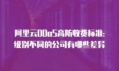 阿里云DDoS高防收费标准：级别不同的公司有哪些差异