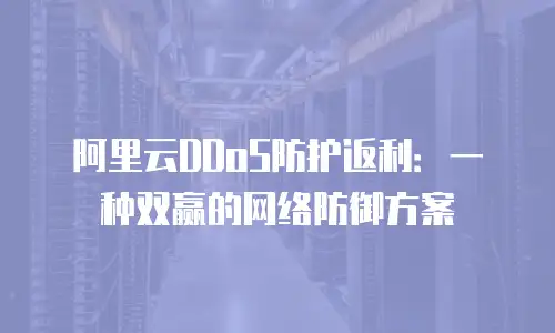 阿里云DDoS防护返利：一种双赢的网络防御方案