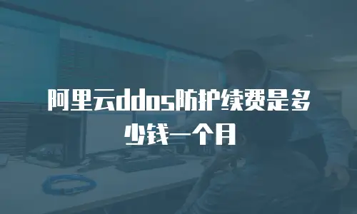 阿里云ddos防护续费是多少钱一个月