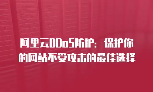 阿里云DDoS防护：保护你的网站不受攻击的最佳选择