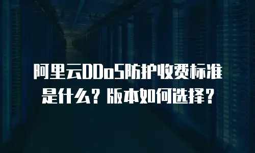 阿里云DDoS防护收费标准是什么？版本如何选择？