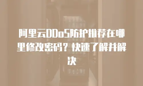 阿里云DDoS防护推荐在哪里修改密码？快速了解并解决