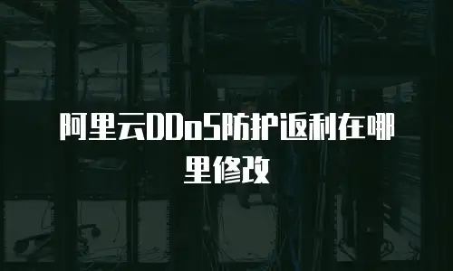 阿里云DDoS防护返利在哪里修改