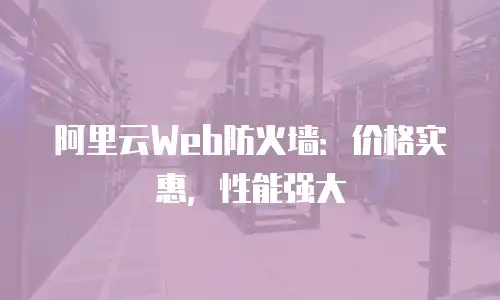 阿里云Web防火墙：价格实惠，性能强大