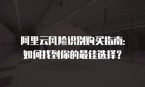 阿里云风险识别购买指南：如何找到你的最佳选择？